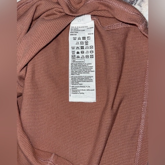 AllSaints Rina Tank in Rose Pink Size 8 - Picture 4 of 9